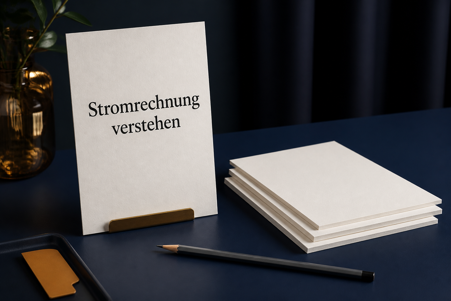 Illustrative Darstellung zum Ratgeberthema Stromrechnung verstehen: Verbrauch, Abschlag und Vertragsdaten